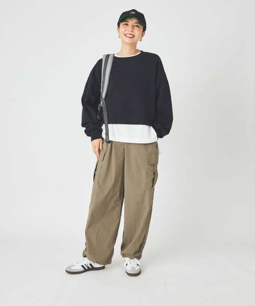 ever closet（エバークローゼット）の「レディス 撥水 カーゴパンツ（カーゴパンツ・レディース・ブラック/カーキ・FREE）」の11枚目の写真