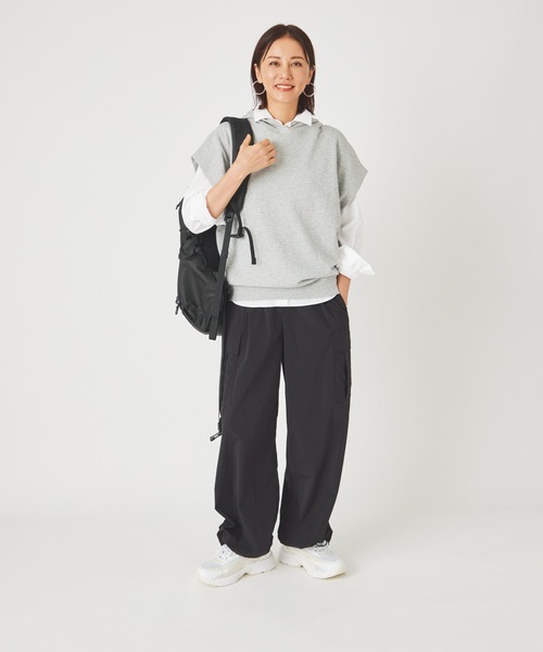 ever closet（エバークローゼット）の「レディス 撥水 カーゴパンツ（カーゴパンツ・レディース・ブラック/カーキ・FREE）」の7枚目の写真
