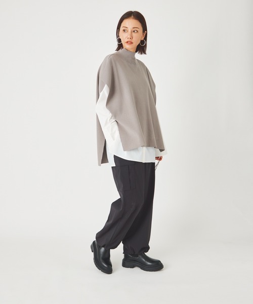 ever closet（エバークローゼット）の「レディス 撥水 カーゴパンツ（カーゴパンツ・レディース・ブラック/カーキ・FREE）」の8枚目の写真