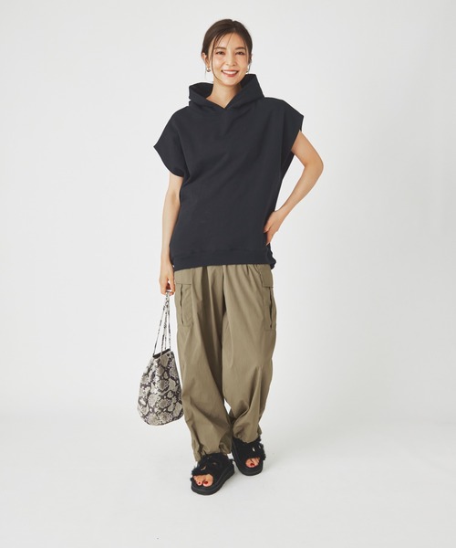 ever closet（エバークローゼット）の「レディス 撥水 カーゴパンツ（カーゴパンツ・レディース・ブラック/カーキ・FREE）」の15枚目の写真