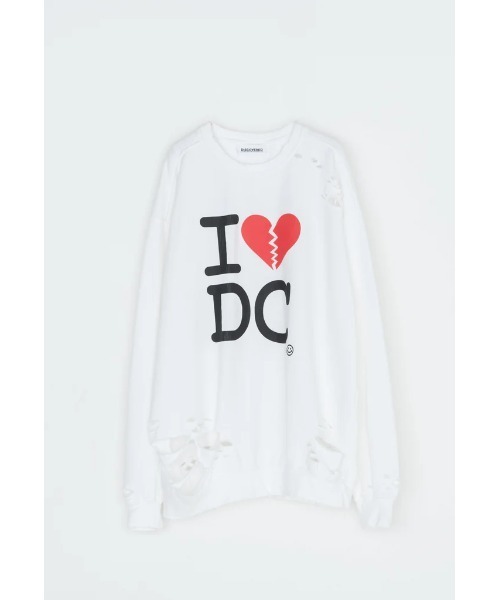 DISCOVERED(ディスカバード)の「DISCOVERED I BROKEN HEART DAMAGE SWEAT(スウェット・メンズ・ホワイト/ブラック・1/3)」の11枚目の写真