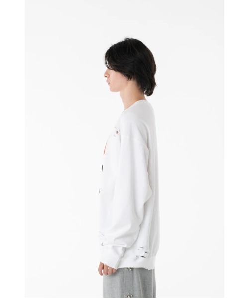 DISCOVERED(ディスカバード)の「DISCOVERED I BROKEN HEART DAMAGE SWEAT(スウェット・メンズ・ホワイト/ブラック・1/3)」の6枚目の写真