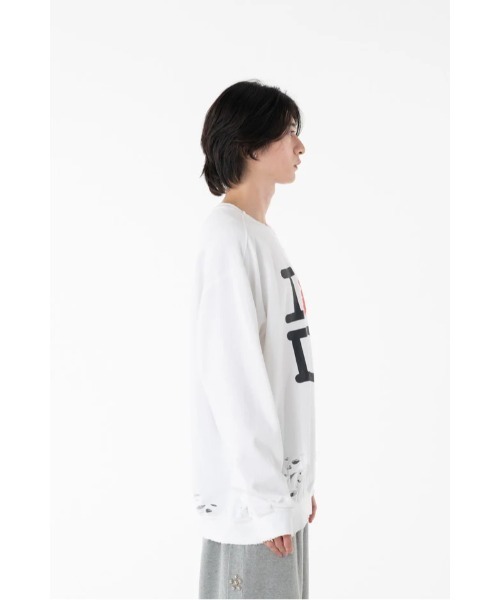 DISCOVERED(ディスカバード)の「DISCOVERED I BROKEN HEART DAMAGE SWEAT(スウェット・メンズ・ホワイト/ブラック・1/3)」の8枚目の写真