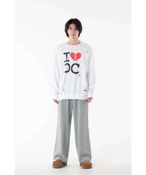 DISCOVERED(ディスカバード)の「DISCOVERED I BROKEN HEART DAMAGE SWEAT(スウェット・メンズ・ホワイト/ブラック・1/3)」の9枚目の写真