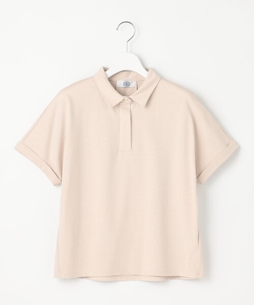 J.PRESS（ジェイプレス）の「【洗える】コットンリネンジャージー ポロ カットソー（Tシャツ/カットソー・レディース・ベージュ系/ホワイト系/ネイビー系・T13/T15）」の13枚目の写真
