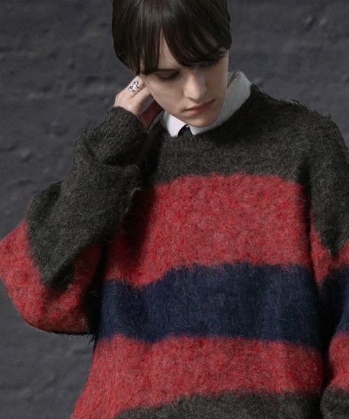 ENDER PRODUCTS（エンダープロダクツ）の「ストレイタムWジャガードウォッシャブルシャギーニット【ENDER PRODUCTS/エンダープロダクツ】（ニット/セーター・メンズ・レッド系・M）」の21枚目の写真