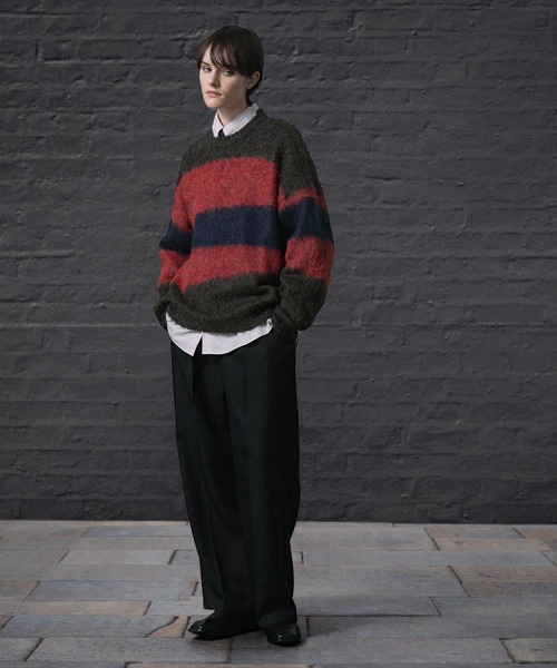 ストレイタムWジャガードウォッシャブルシャギーニット【ENDER