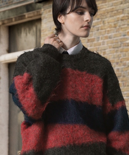 ENDER PRODUCTS（エンダープロダクツ）の「ストレイタムWジャガードウォッシャブルシャギーニット【ENDER PRODUCTS/エンダープロダクツ】（ニット/セーター・メンズ・レッド系・M）」の9枚目の写真