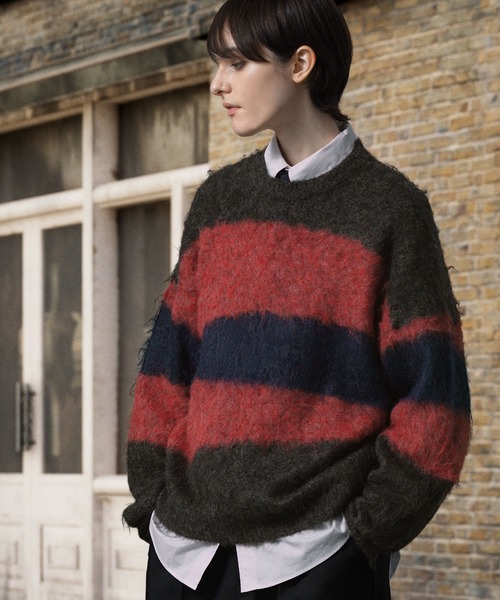 ENDER PRODUCTS（エンダープロダクツ）の「ストレイタムWジャガードウォッシャブルシャギーニット【ENDER PRODUCTS/エンダープロダクツ】（ニット/セーター・メンズ・レッド系・M）」の11枚目の写真