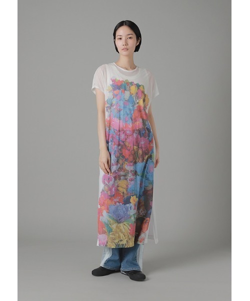 ZUCCa（ズッカ）の「シアーフラワー / ワンピース / (O)（ワンピース・レディース・ホワイト/ブラック・M size）」の2枚目の写真