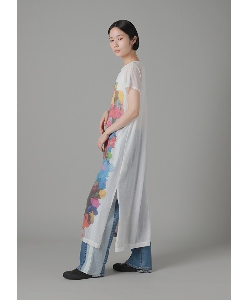 ZUCCa（ズッカ）の「シアーフラワー / ワンピース / (O)（ワンピース・レディース・ホワイト/ブラック・M size）」の4枚目の写真