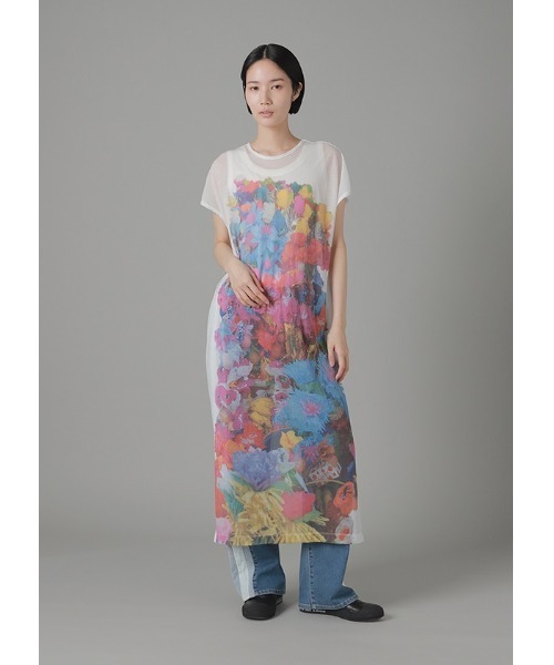 ZUCCa（ズッカ）の「シアーフラワー / ワンピース / (O)（ワンピース・レディース・ホワイト/ブラック・M size）」の3枚目の写真