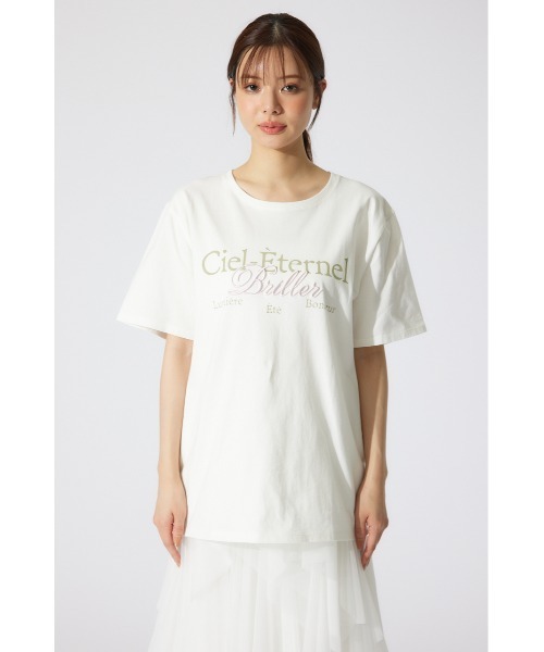 rienda（リエンダ）の「ビッグロゴティーシャツ 夏服 半袖（シャツ/ブラウス・レディース・ホワイト/ピンク/ライトブラック・FREE）」の9枚目の写真