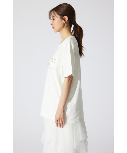rienda（リエンダ）の「ビッグロゴティーシャツ 夏服 半袖（シャツ/ブラウス・レディース・ホワイト/ピンク/ライトブラック・FREE）」の10枚目の写真