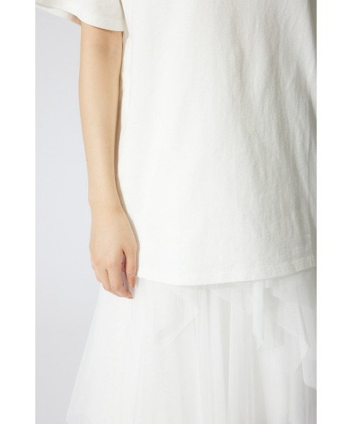 rienda（リエンダ）の「ビッグロゴティーシャツ 夏服 半袖（シャツ/ブラウス・レディース・ホワイト/ピンク/ライトブラック・FREE）」の15枚目の写真