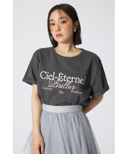 rienda（リエンダ）の「ビッグロゴティーシャツ 夏服 半袖（シャツ/ブラウス・レディース・ホワイト/ピンク/ライトブラック・FREE）」の16枚目の写真