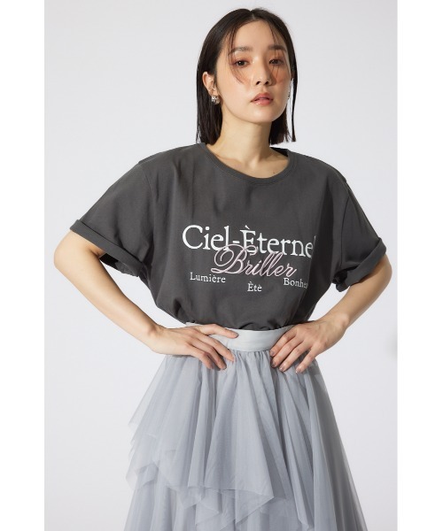 rienda（リエンダ）の「ビッグロゴティーシャツ 夏服 半袖（シャツ/ブラウス・レディース・ホワイト/ピンク/ライトブラック・FREE）」の17枚目の写真