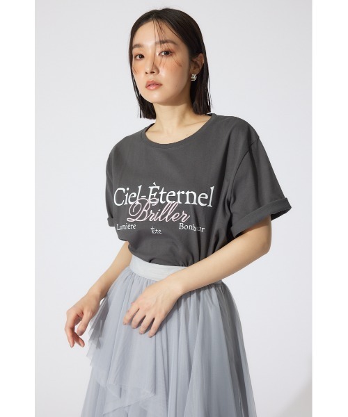 rienda（リエンダ）の「ビッグロゴティーシャツ 夏服 半袖（シャツ/ブラウス・レディース・ホワイト/ピンク/ライトブラック・FREE）」の18枚目の写真
