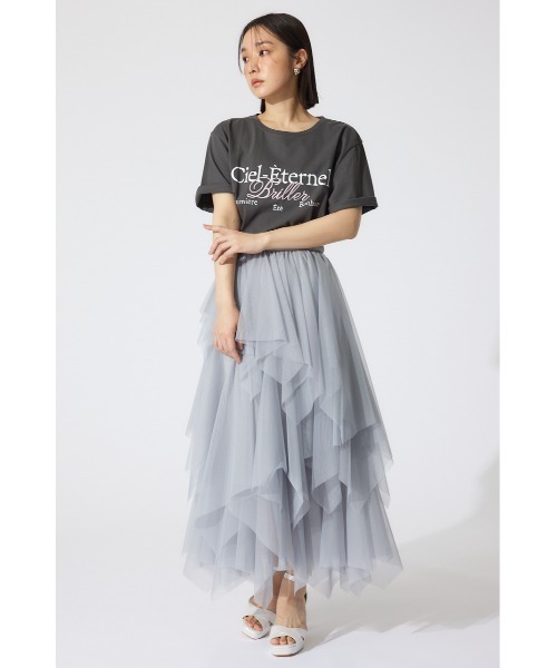 rienda（リエンダ）の「ビッグロゴティーシャツ 夏服 半袖（シャツ/ブラウス・レディース・ホワイト/ピンク/ライトブラック・FREE）」の20枚目の写真