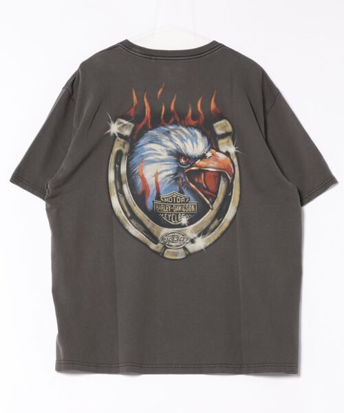 ◆Dickies◆ Xハーレーダビッドソン イーグルTシャツ Dickies(R) x H-D(R) ヘビーウェイトLSイーグルTシャツ