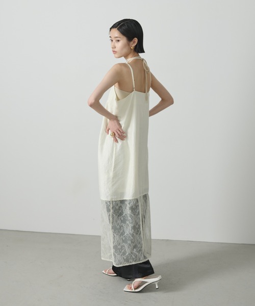 AIC.(エーアイシー)の「レースコンビネーションワッシャーロングワンピース(ワンピース・レディース・アイボリー/ブラック・FREE)」の8枚目の写真