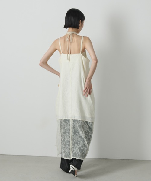 AIC.(エーアイシー)の「レースコンビネーションワッシャーロングワンピース(ワンピース・レディース・アイボリー/ブラック・FREE)」の9枚目の写真