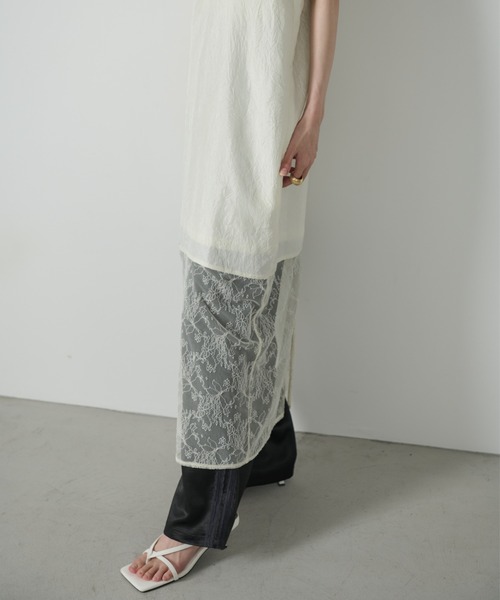 AIC.(エーアイシー)の「レースコンビネーションワッシャーロングワンピース(ワンピース・レディース・アイボリー/ブラック・FREE)」の16枚目の写真