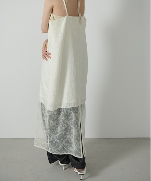 AIC.(エーアイシー)の「レースコンビネーションワッシャーロングワンピース(ワンピース・レディース・アイボリー/ブラック・FREE)」の17枚目の写真
