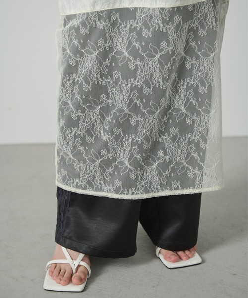 AIC.(エーアイシー)の「レースコンビネーションワッシャーロングワンピース(ワンピース・レディース・アイボリー/ブラック・FREE)」の19枚目の写真