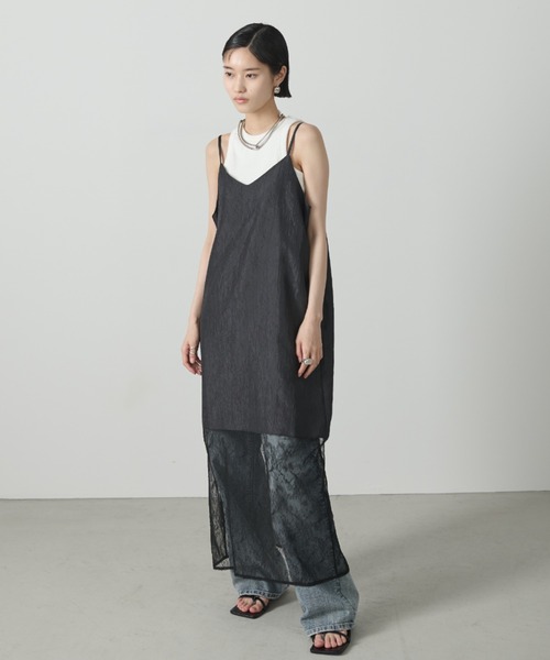 AIC.(エーアイシー)の「レースコンビネーションワッシャーロングワンピース(ワンピース・レディース・アイボリー/ブラック・FREE)」の21枚目の写真