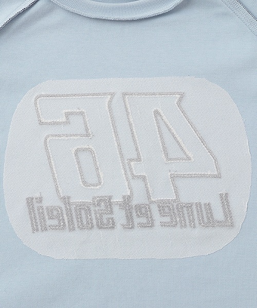 pom ponette junior（ポンポネットジュニア）の「ナンバリングロゴTシャツ（Tシャツ/カットソー・キッズ・ホワイト/ブルーグレー/ライトピンク・L:160cm/S:140cm/M:150cm/LL(165cm)）」の19枚目の写真