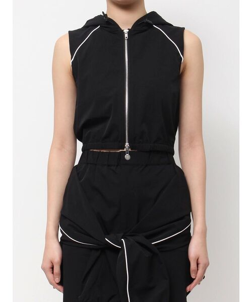 EMODA(エモダ)の「ショートボックスフーディタンクトップ(タンクトップ・レディース・ホワイト/ブラック/ブルー・FREE)」の8枚目の写真