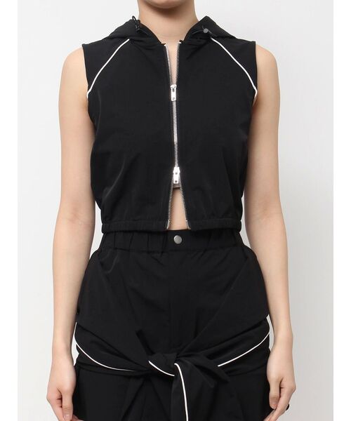 EMODA(エモダ)の「ショートボックスフーディタンクトップ(タンクトップ・レディース・ホワイト/ブラック/ブルー・FREE)」の15枚目の写真