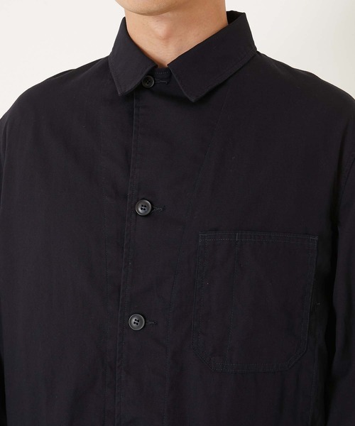 BLUE BLUE(ブルーブルー)の「ワークオックス ショップコート(トレンチコート・メンズ・ネイビー・SMALL/MEDIUM/LARGE/X-LARGE)」の5枚目の写真