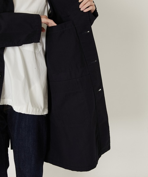 BLUE BLUE(ブルーブルー)の「ワークオックス ショップコート(トレンチコート・メンズ・ネイビー・SMALL/MEDIUM/LARGE/X-LARGE)」の11枚目の写真