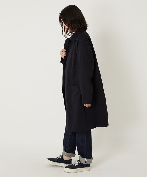 BLUE BLUE(ブルーブルー)の「ワークオックス ショップコート(トレンチコート・メンズ・ネイビー・SMALL/MEDIUM/LARGE/X-LARGE)」の13枚目の写真