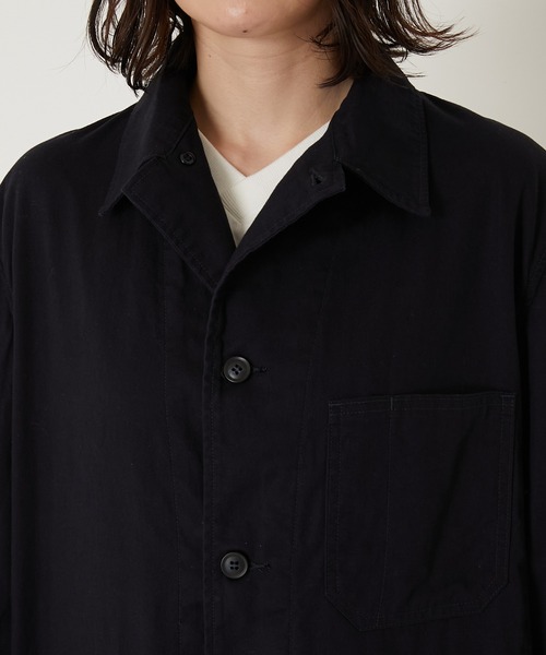 BLUE BLUE(ブルーブルー)の「ワークオックス ショップコート(トレンチコート・メンズ・ネイビー・SMALL/MEDIUM/LARGE/X-LARGE)」の16枚目の写真