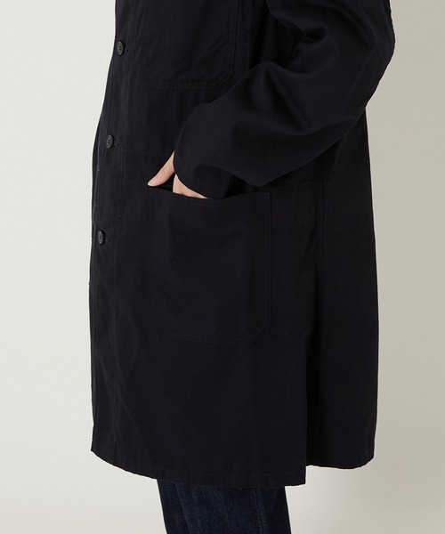 BLUE BLUE(ブルーブルー)の「ワークオックス ショップコート(トレンチコート・メンズ・ネイビー・SMALL/MEDIUM/LARGE/X-LARGE)」の17枚目の写真