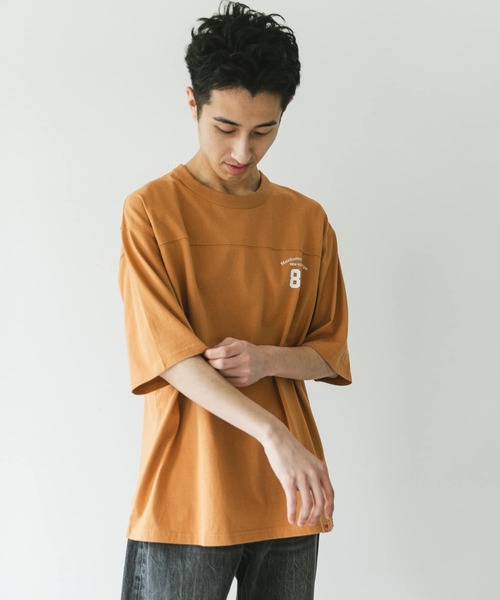 Manhattan Portage（マンハッタンポーテージ）の「『別注』MANHATTAN PORTAGE×DOORS　フットボール オーバーサイズTシャツ（Tシャツ/カットソー・メンズ・オレンジ/チャコールグレー/オフホワイト・MEDIUM/LARGE）」の20枚目の写真