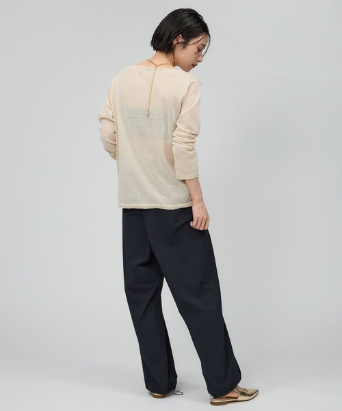tシャツ リネン混ロングスリーブ レディース セール】リネン混ロングスリーブ（Tシャツ/カットソー
