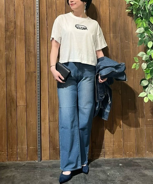 EDWIN（エドウィン）の「EDWIN(エドウィン)【スゴイラク】「JERSEYS COOL」ワイドストレート（デニムパンツ・レディース・ライトインディゴブルー・XS/S/M/L）」の11枚目の写真