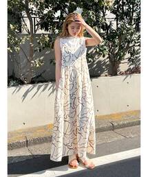 Ungrid | リネン混ショルダーデザインキャミワンピース(ワンピース)