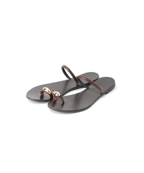 NICOLAS LAINAS/ニコラスライナス】BROWN SNAKE SANDAL