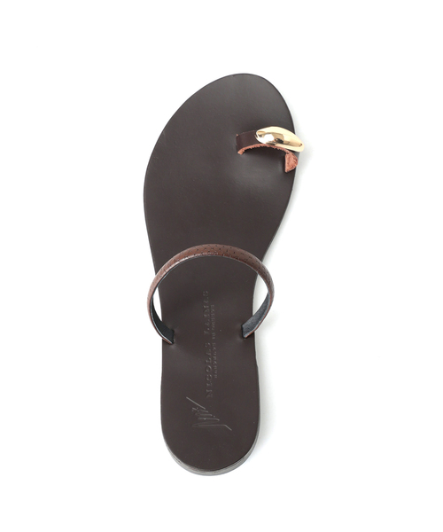 NICOLAS LAINAS/ニコラスライナス】BROWN SNAKE SANDAL