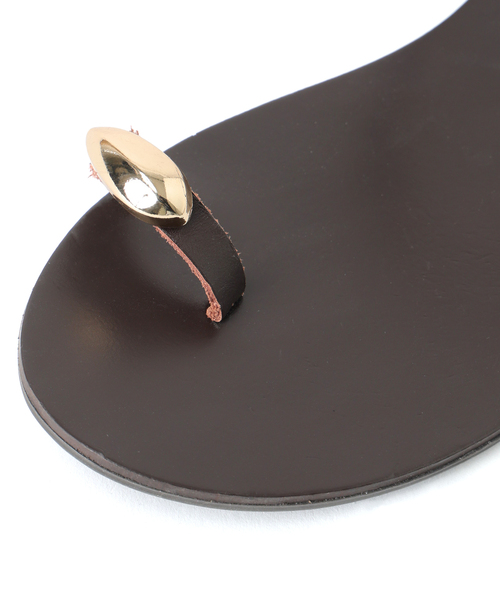 たーこ新品NICOLAS LAINAS BROWNSNAKE SANDAL 未使用NICOLAS LAINAS BROWN SNAKE SANDAL38