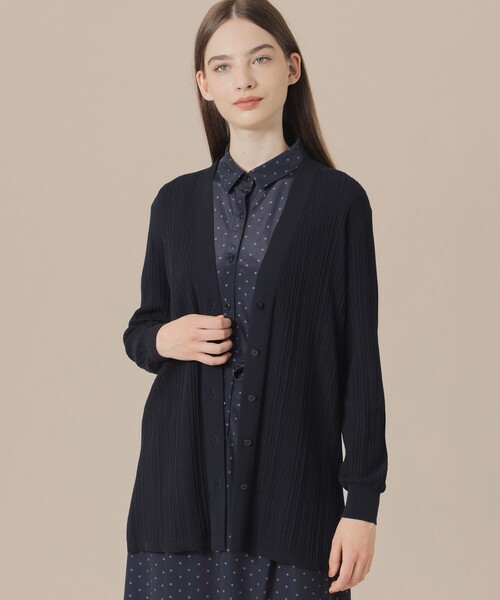 MACKINTOSH LONDON（マッキントッシュ ロンドン）の「シアーコットンニットカーディガン（カーディガン/ボレロ・レディース・ネイビー/ブラウン/グレー系その他・40/38）」の3枚目の写真