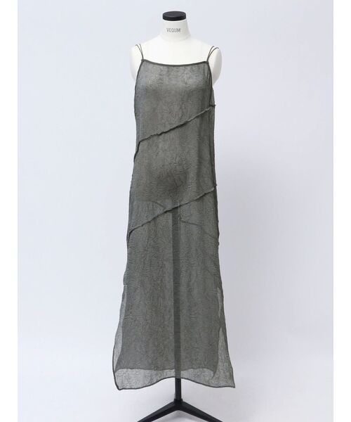 VEQUM(VEQUM)の「【VEQUM】CHAMBRAY SHEER MAXI ONE PIECE(ワンピース・レディース・ブラック/グレー/アイボリー・FREE)」の9枚目の写真