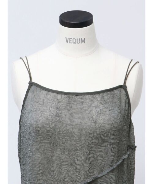 VEQUM(VEQUM)の「【VEQUM】CHAMBRAY SHEER MAXI ONE PIECE(ワンピース・レディース・ブラック/グレー/アイボリー・FREE)」の12枚目の写真
