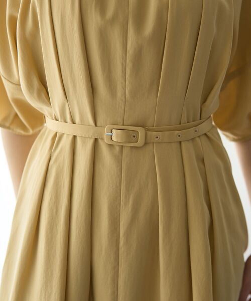 YECCA VECCA（イェッカヴェッカ）の「ベルト付きタックデザインワンピース（ワンピース・レディース・イエロー/ネイビー/ドット・FREE）」の15枚目の写真