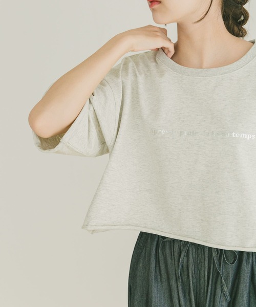ITEMS URBANRESEARCH(アイテムズ アーバンリサーチ)の「ハクプリントロゴTシャツ(Tシャツ/カットソー・レディース・ライトグレー/ブラック/ライトベージュ・FREE)」の4枚目の写真